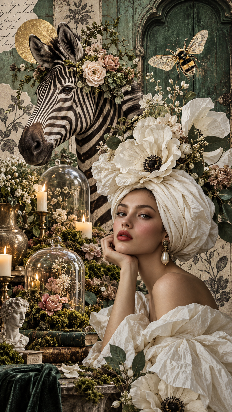 Surreal editorial collage for The Quiet Edit